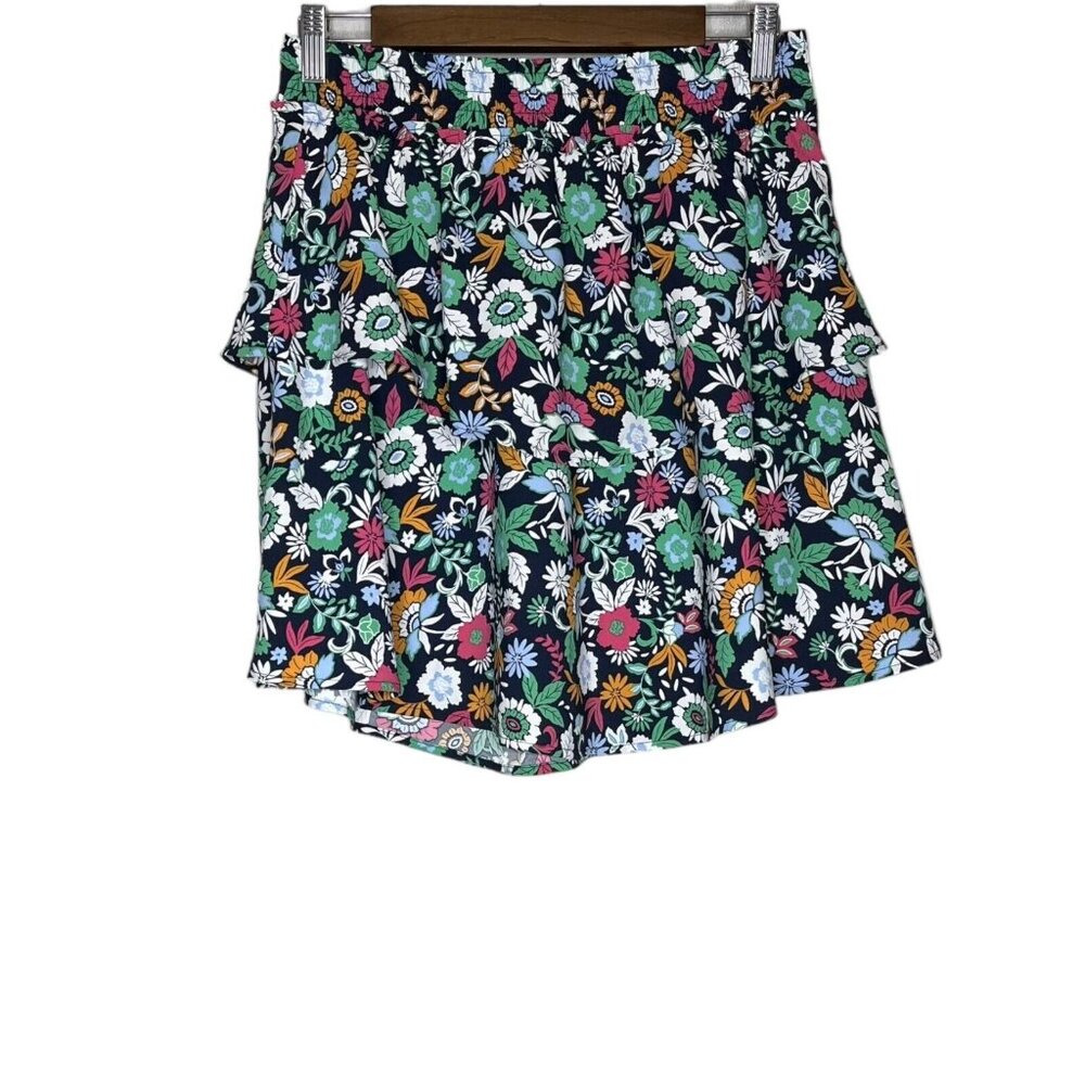 Loft Outlet NWT Petite Women's Multicolor Floral Tiered Mini‎ Skirt Size MP
